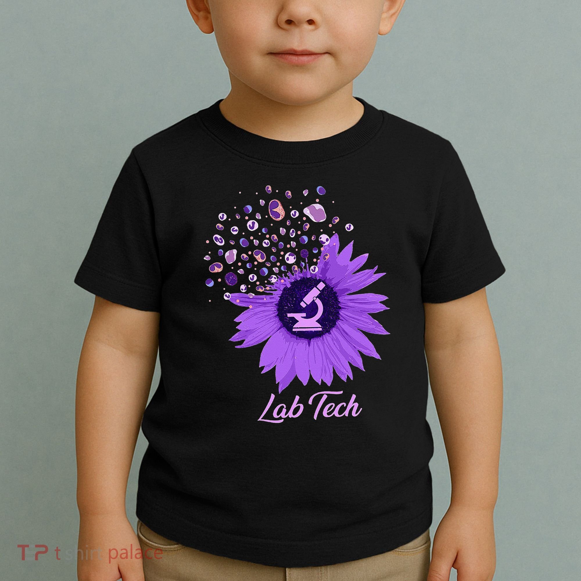 Lab Tech SunFlower Med Tech Funny Medical Technician Lab Toddler T-Shirt