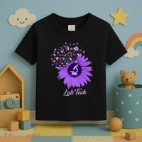 Lab Tech SunFlower Med Tech Funny Medical Technician Lab Toddler T-Shirt thumb 3