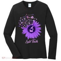 Lab Tech SunFlower Med Tech Funny Medical Technician Lab Women's Long Sleeve Shirt thumb 0