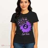 Lab Tech SunFlower Med Tech Funny Medical Technician Lab Women's T-Shirt thumb 4