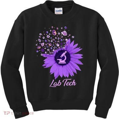 Lab Tech SunFlower Med Tech Funny Medical Technician Lab Kids Sweatshirt