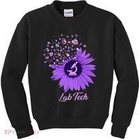 Lab Tech SunFlower Med Tech Funny Medical Technician Lab Kids Sweatshirt thumb 0