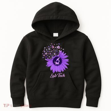 Lab Tech SunFlower Med Tech Funny Medical Technician Lab Kids Hoodie