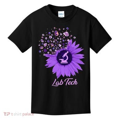 Lab Tech SunFlower Med Tech Funny Medical Technician Lab Kids T-Shirt