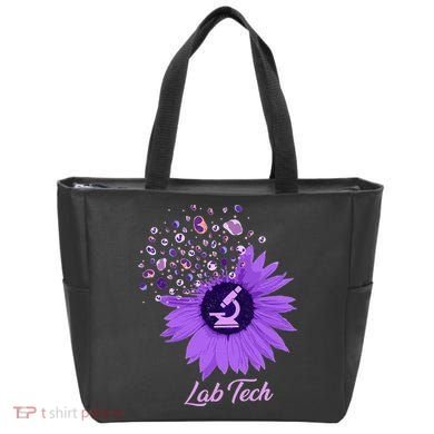 Lab Tech SunFlower Med Tech Funny Medical Technician Lab Tote Bag