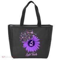 Lab Tech SunFlower Med Tech Funny Medical Technician Lab Tote Bag thumb 0