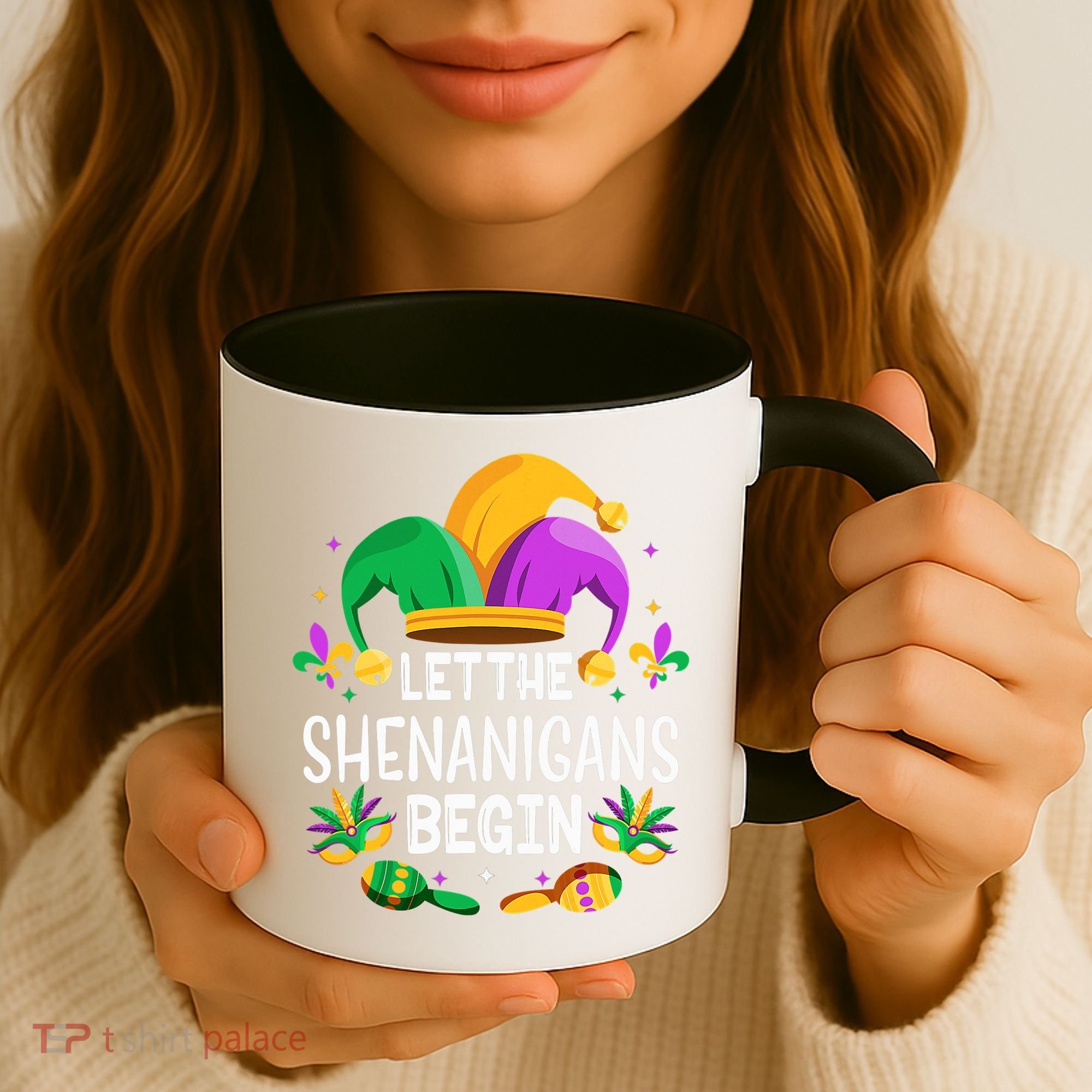 Let The Shenanigans Begin Mardi Gras Shirts, Kids Men Women Coffee Mug