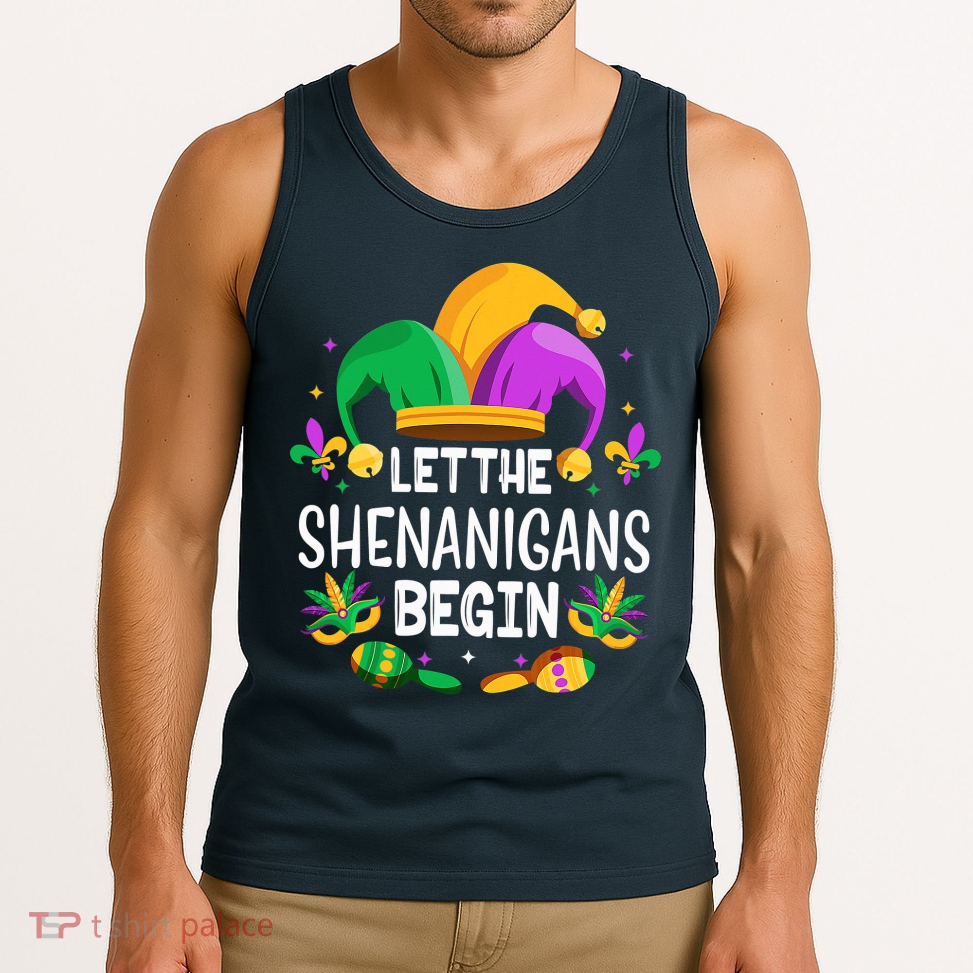 Let The Shenanigans Begin Mardi Gras Shirts, Kids Men Women Tank Top