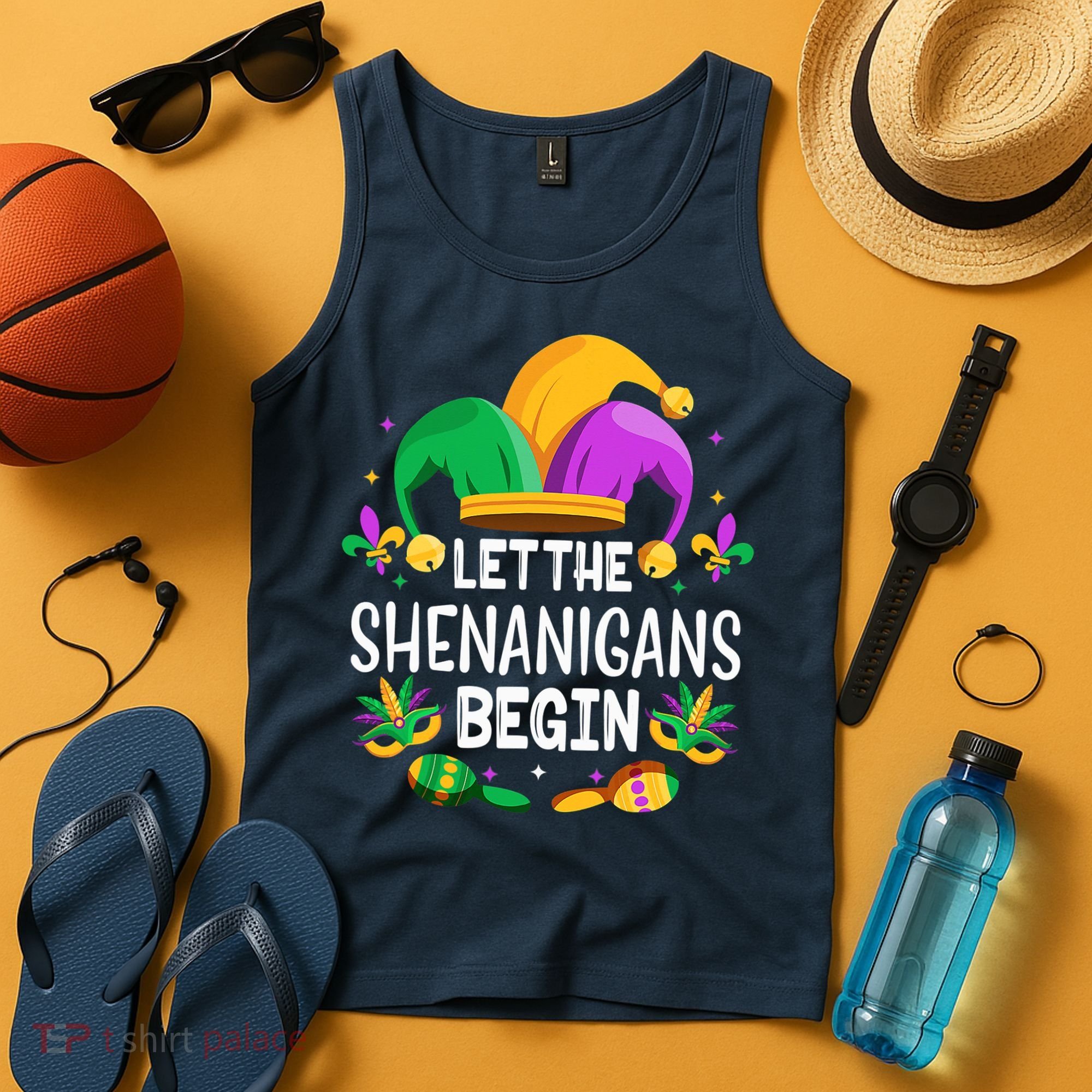 Let The Shenanigans Begin Mardi Gras Shirts, Kids Men Women Tank Top