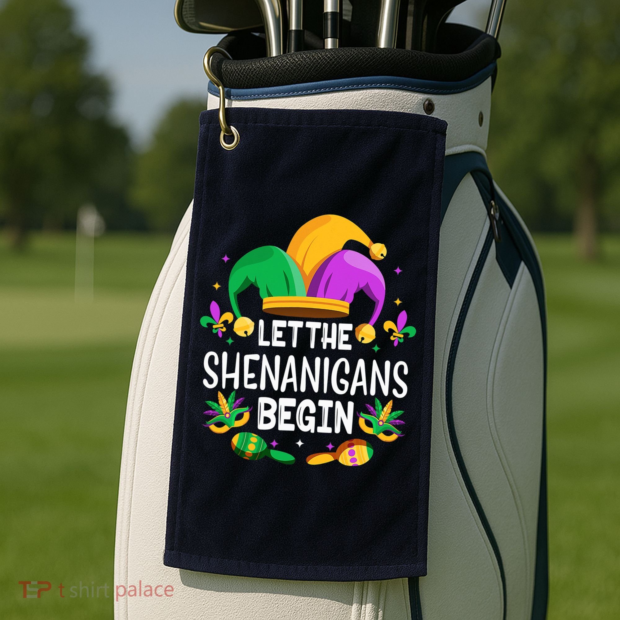 Let The Shenanigans Begin Mardi Gras Shirts, Kids Men Women Golf Towel