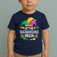 Let The Shenanigans Begin Mardi Gras Shirts, Kids Men Women Toddler T-Shirt thumb 2