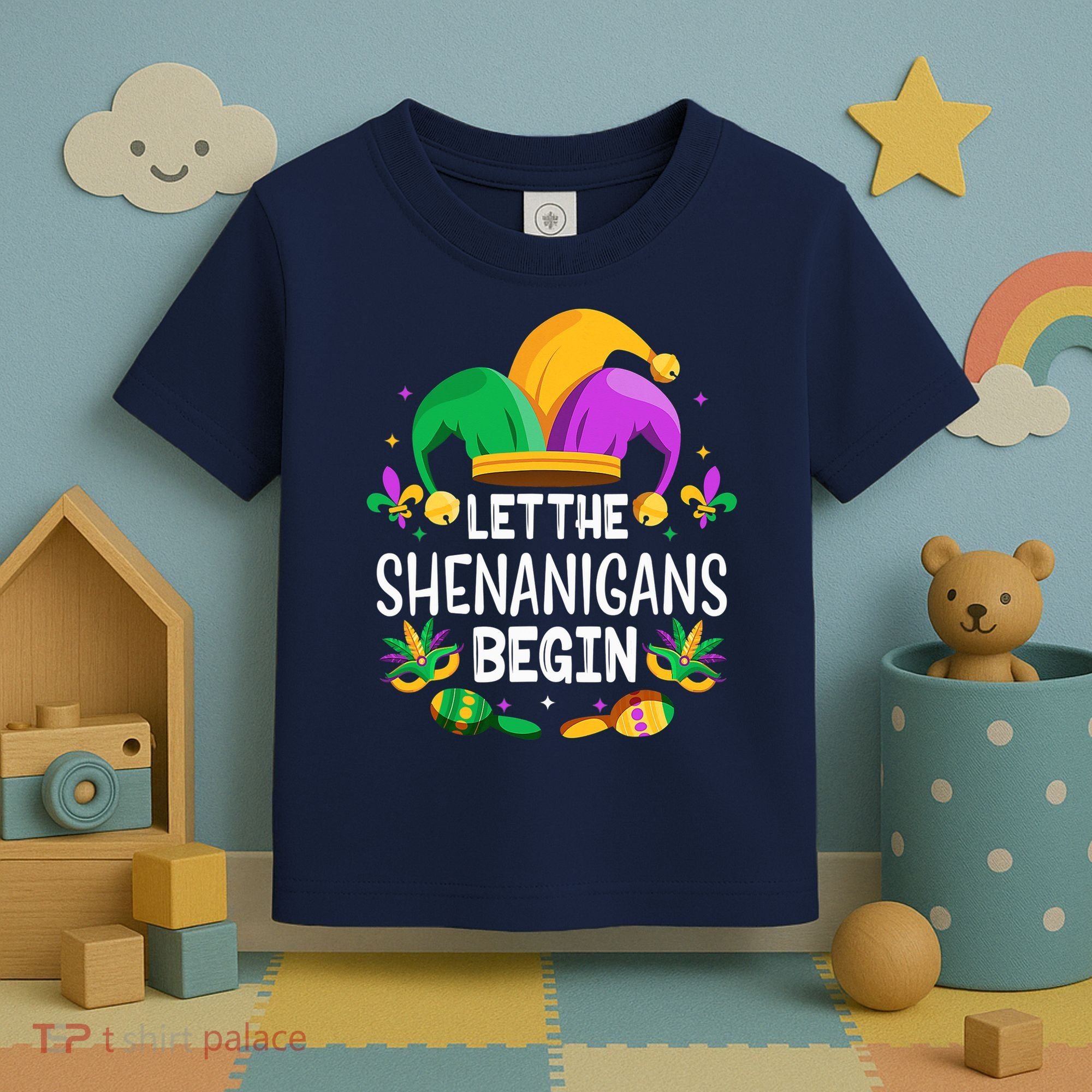 Let The Shenanigans Begin Mardi Gras Shirts, Kids Men Women Toddler T-Shirt