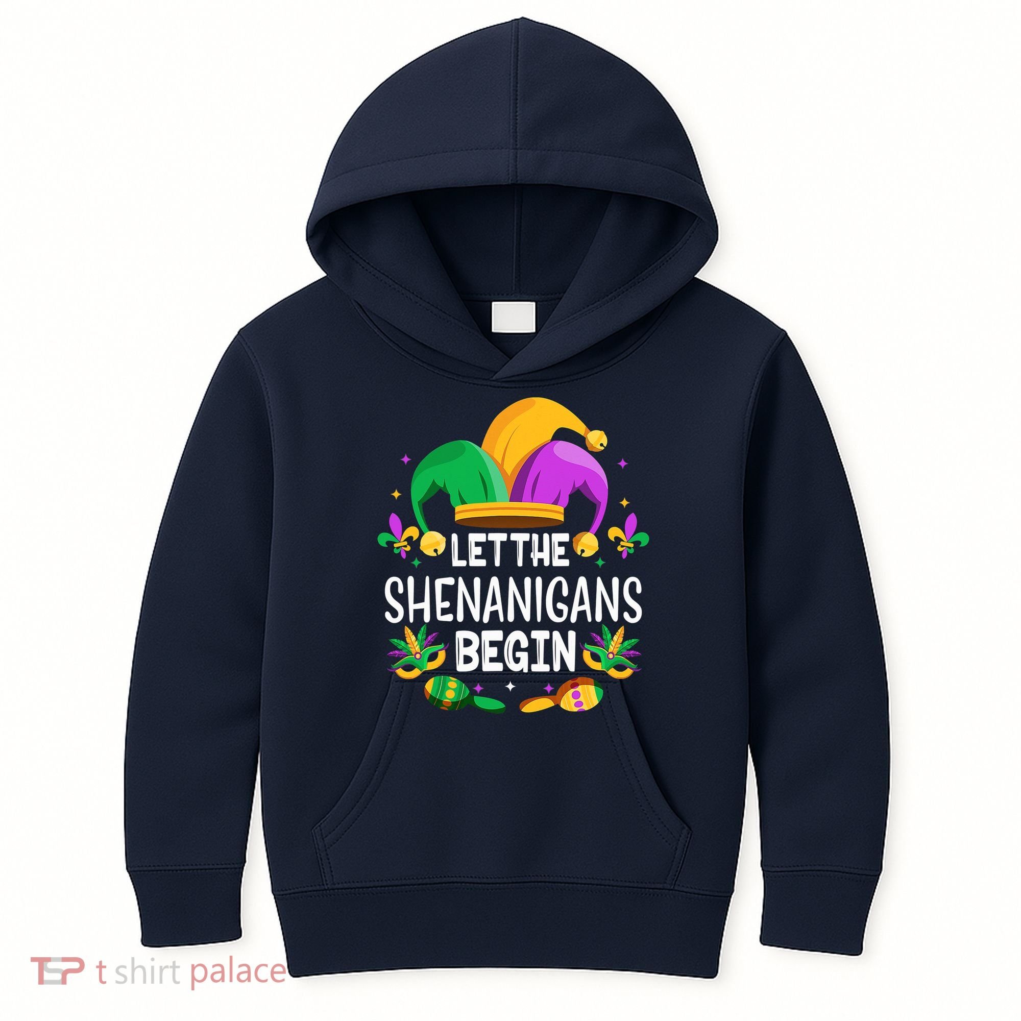 Let The Shenanigans Begin Mardi Gras Shirts, Kids Men Women Kids Hoodie