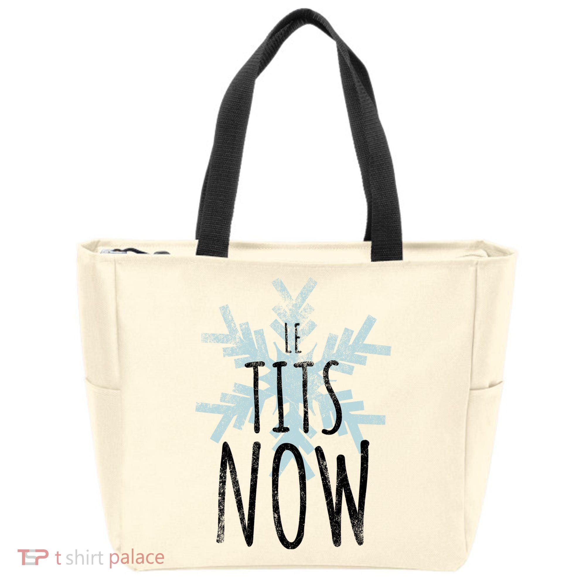 Le Tit Snow Le Tits Now Ugly Christmas Let It Snow Gift Tote Bag