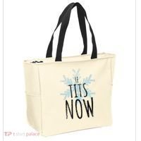 Le Tit Snow Le Tits Now Ugly Christmas Let It Snow Gift Tote Bag thumb 2