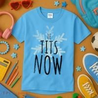 Le Tit Snow Le Tits Now Ugly Christmas Let It Snow Gift Kids T-Shirt thumb 3