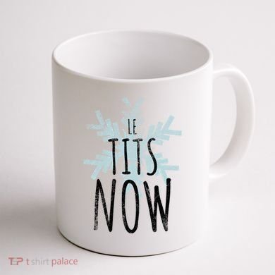 Le Tit Snow Le Tits Now Ugly Christmas Let It Snow Gift Coffee Mug back