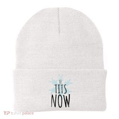 Le Tit Snow Le Tits Now Ugly Christmas Let It Snow Gift Beanie
