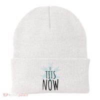 Le Tit Snow Le Tits Now Ugly Christmas Let It Snow Gift Beanie thumb 0