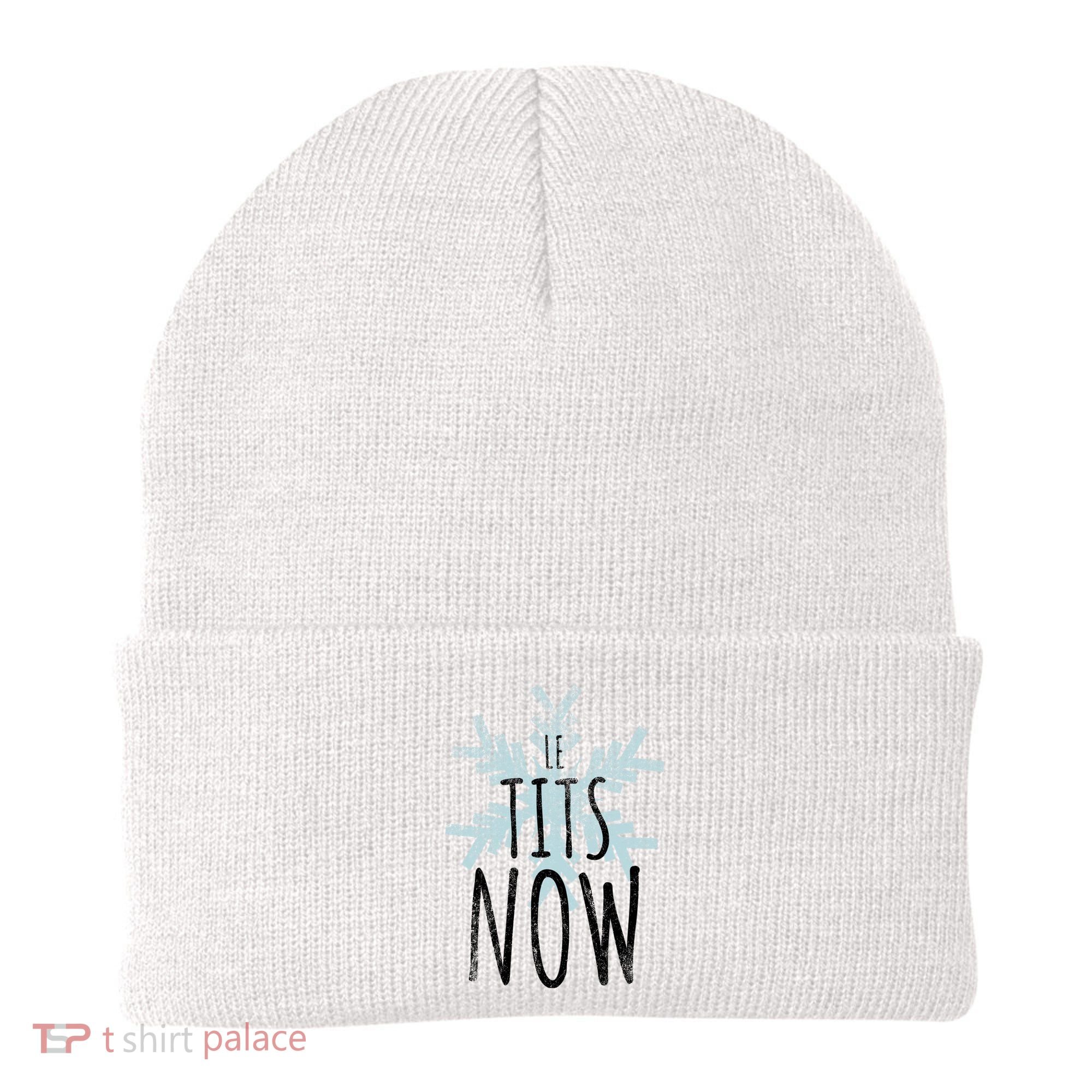 Le Tit Snow Le Tits Now Ugly Christmas Let It Snow Gift Beanie