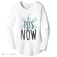 Le Tit Snow Le Tits Now Ugly Christmas Let It Snow Gift Women's Perfect Tri Tunic Long Sleeve Shirt thumb 0