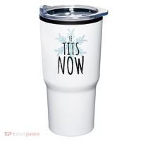Le Tit Snow Le Tits Now Ugly Christmas Let It Snow Gift Tumbler thumb 0