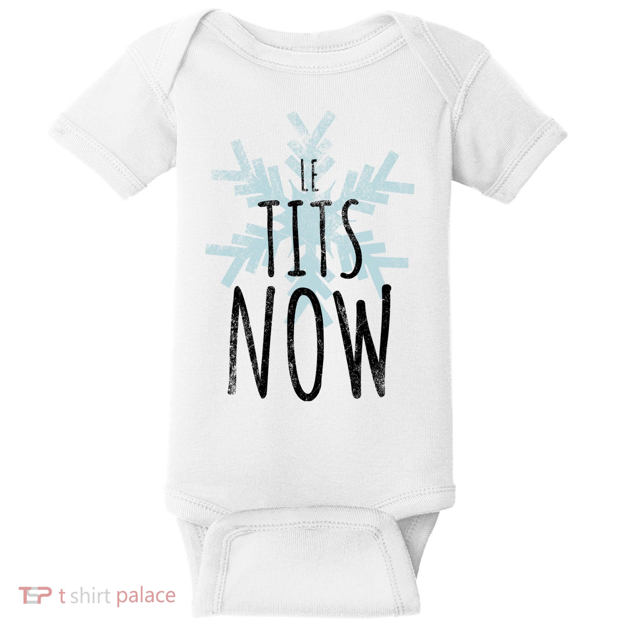 Le Tit Snow Le Tits Now Ugly Christmas Let It Snow Gift Baby Bodysuit