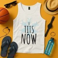 Le Tit Snow Le Tits Now Ugly Christmas Let It Snow Gift Tank Top thumb 4