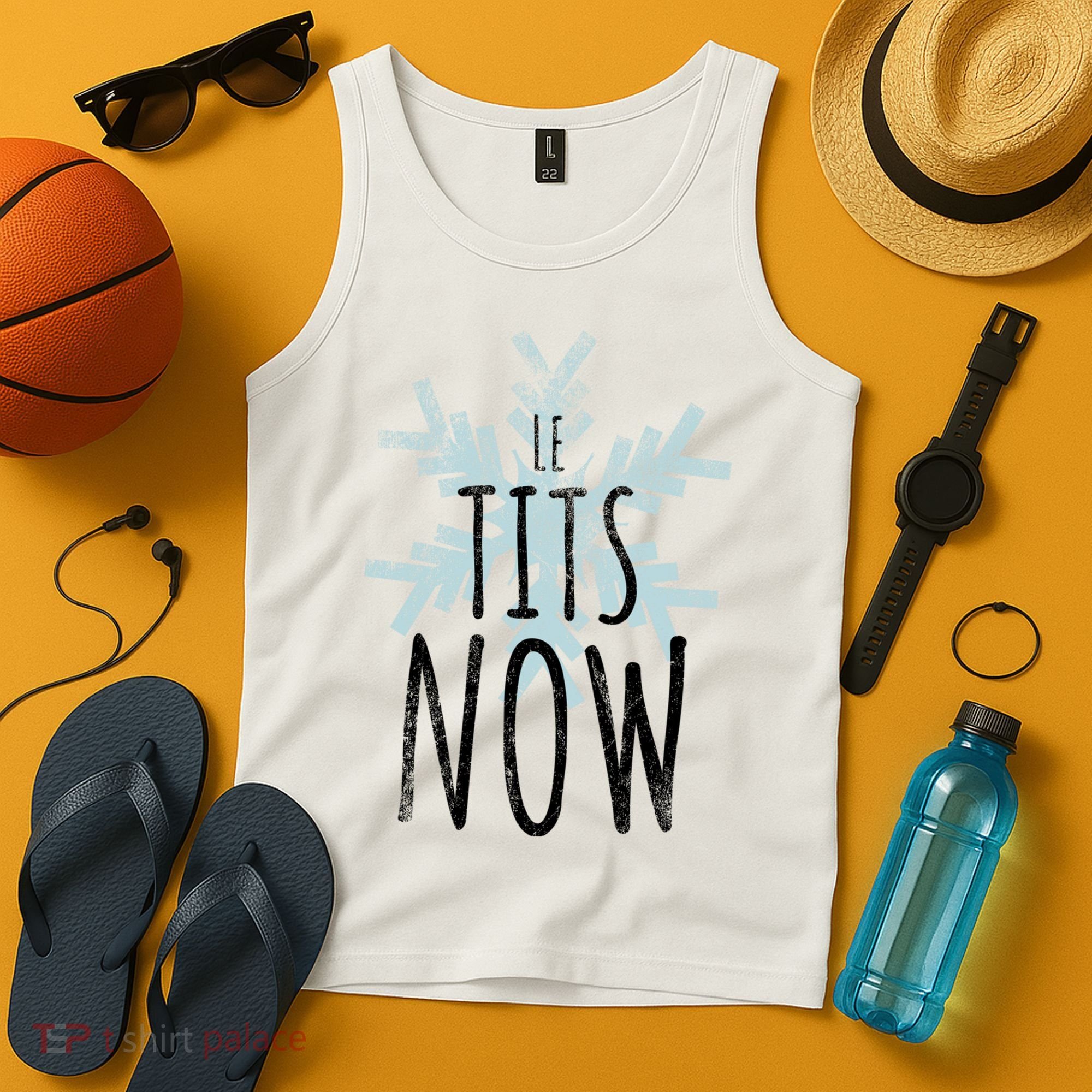 Le Tit Snow Le Tits Now Ugly Christmas Let It Snow Gift Tank Top