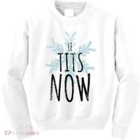 Le Tit Snow Le Tits Now Ugly Christmas Let It Snow Gift Kids Sweatshirt thumb 0