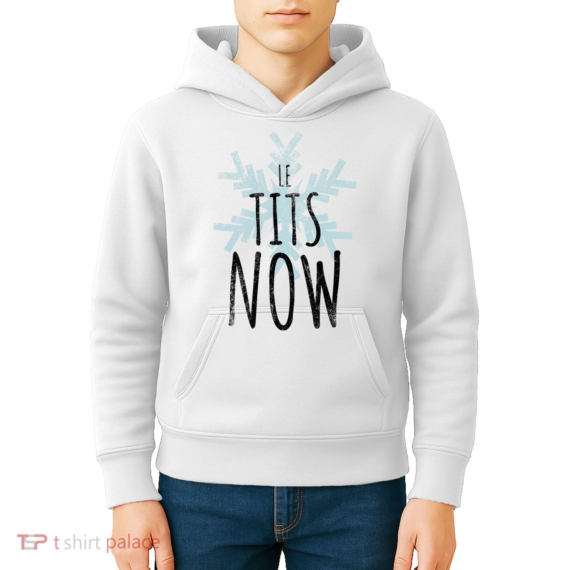 Le Tit Snow Le Tits Now Ugly Christmas Let It Snow Gift Kids Hoodie