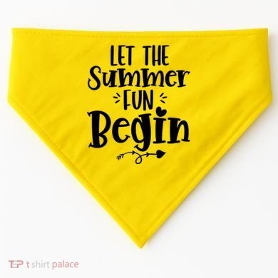 Let The Summer Fun Begin Vacation USA-Made Doggie Bandana