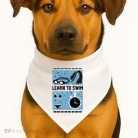 Learn To Swim USA-Made Doggie Bandana thumb 1