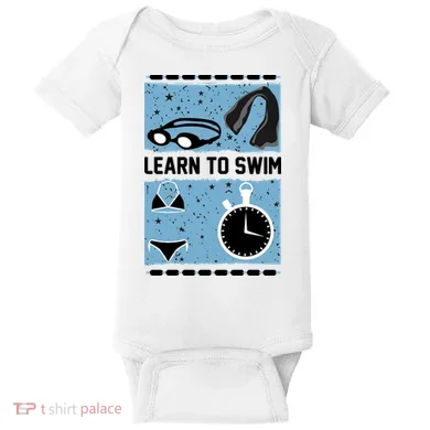 Learn To Swim Baby Bodysuit