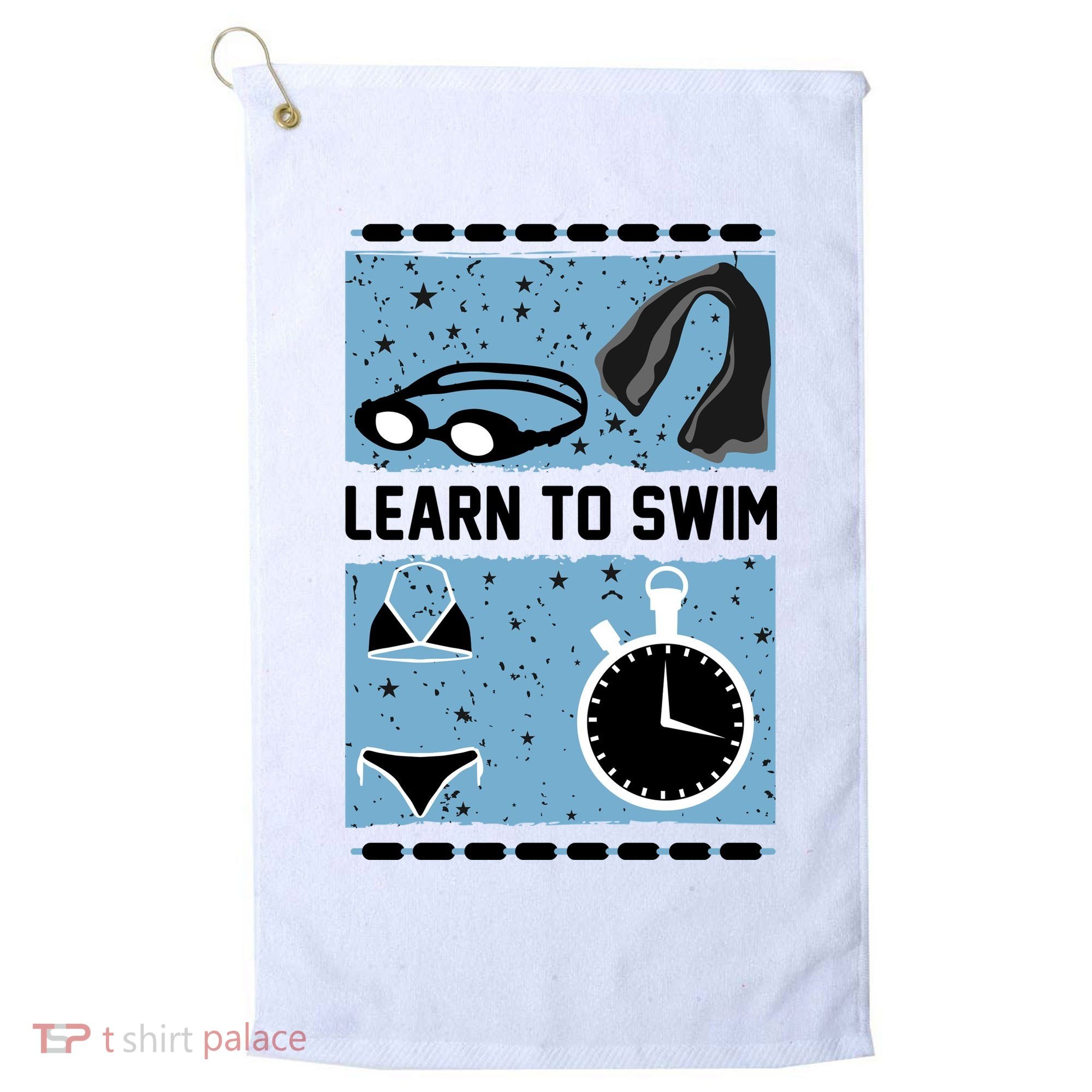 Learn To Swim Golf Towel