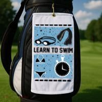 Learn To Swim Golf Towel thumb 2