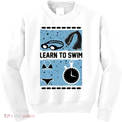 Learn To Swim Kids Sweatshirt