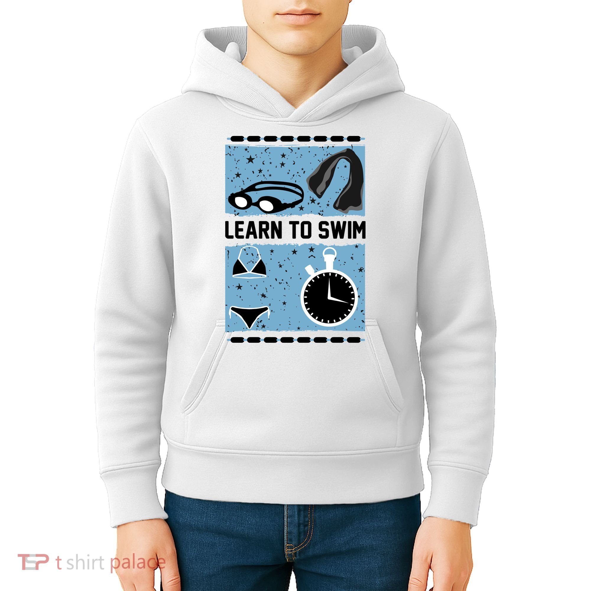 Learn To Swim Kids Hoodie