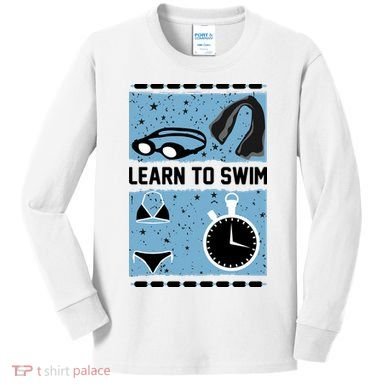 Learn To Swim Kids Long Sleeve Shirt