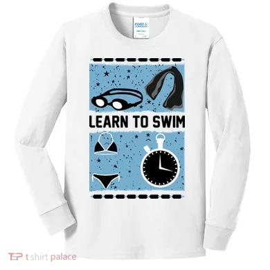 Learn To Swim Kids Long Sleeve Shirt