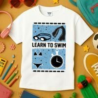 Learn To Swim Kids T-Shirt thumb 3
