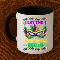 Let The Shenanigans Begin Mardi Gras Coffee Mug thumb 2