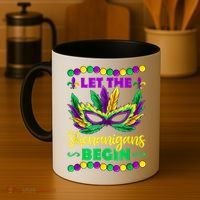Let The Shenanigans Begin Mardi Gras Coffee Mug thumb 4