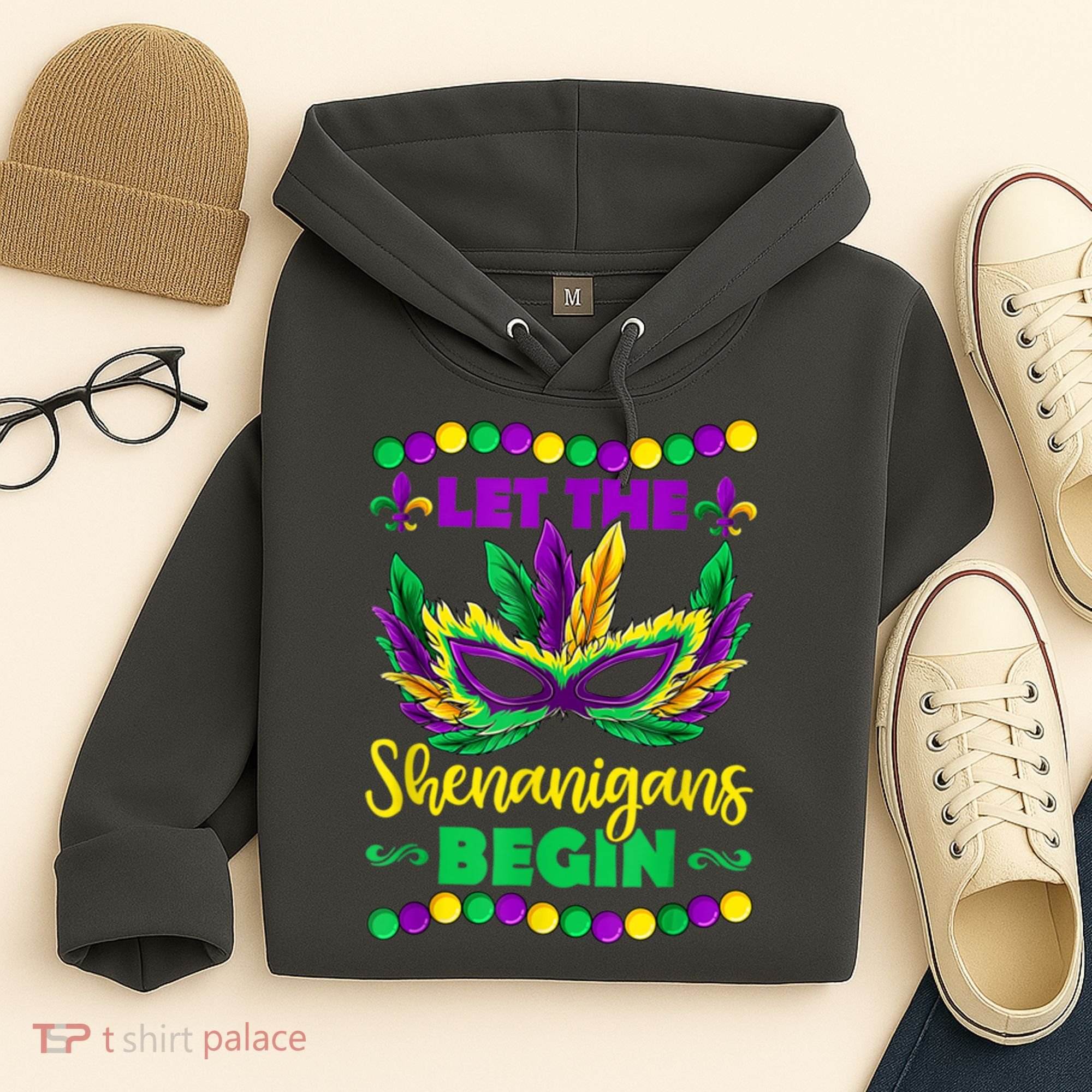 Let The Shenanigans Begin Mardi Gras Hoodie