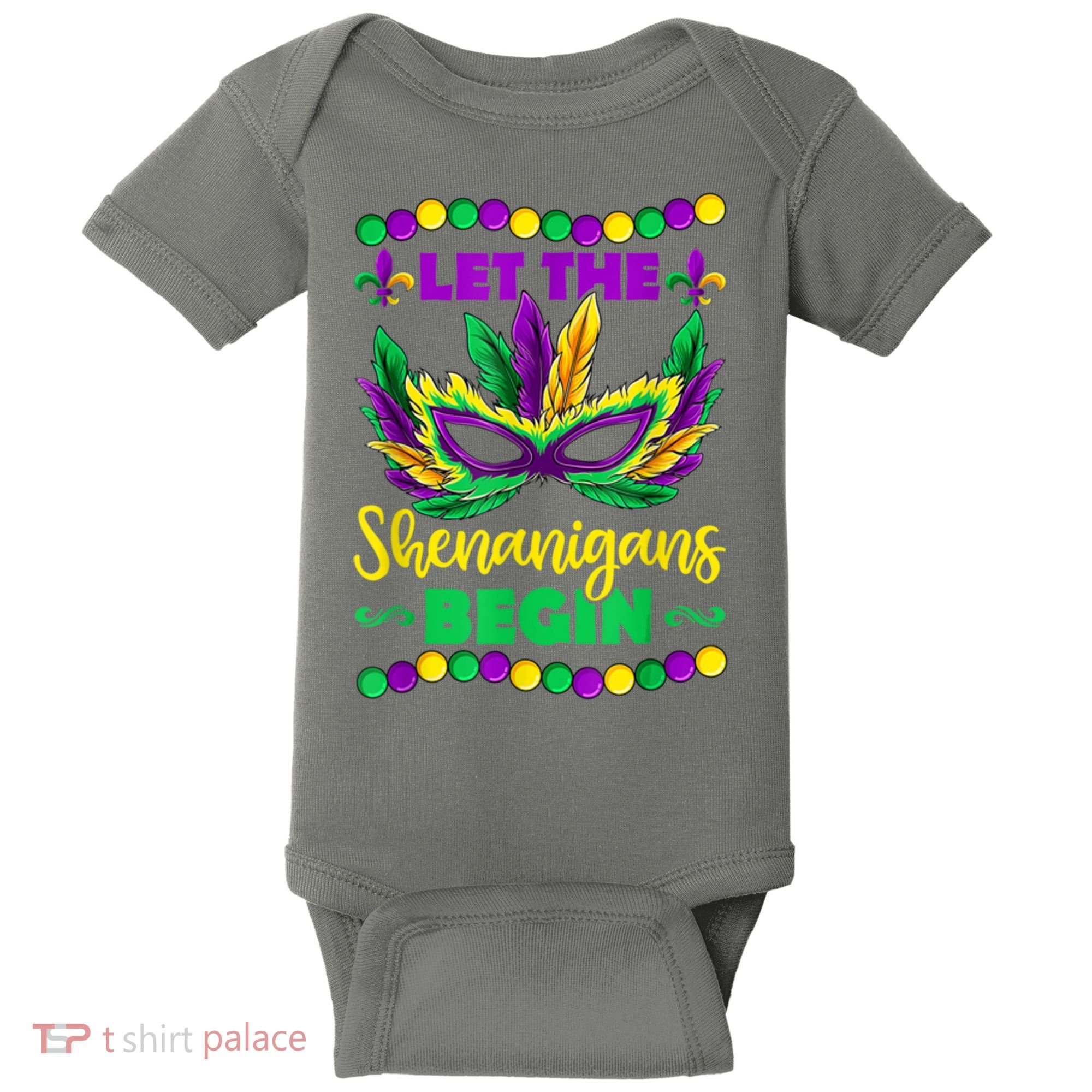 Let The Shenanigans Begin Mardi Gras Baby Bodysuit