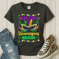 Let The Shenanigans Begin Mardi Gras Women's T-Shirt thumb 3