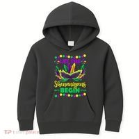 Let The Shenanigans Begin Mardi Gras Kids Hoodie thumb 0