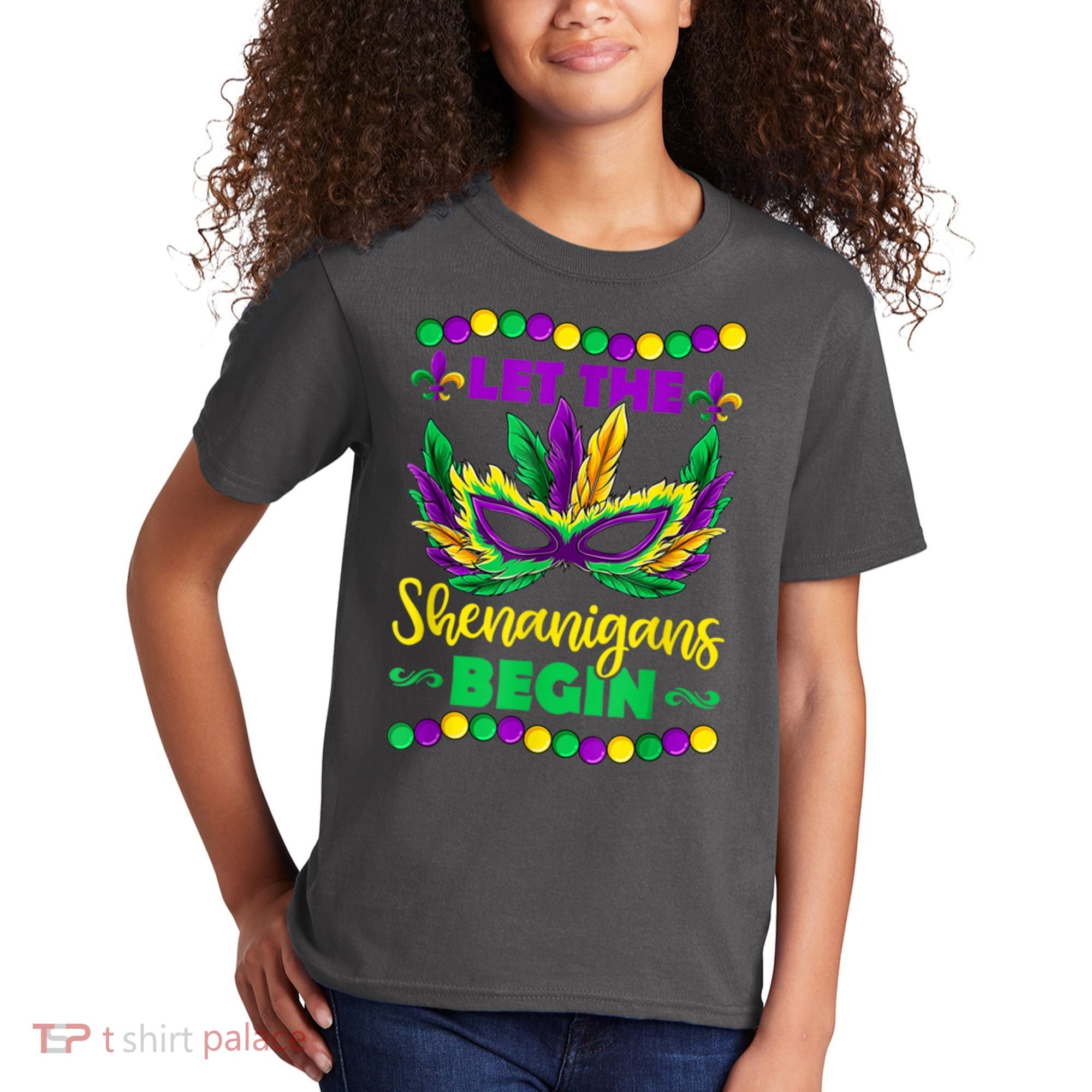 Let The Shenanigans Begin Mardi Gras Kids T-Shirt