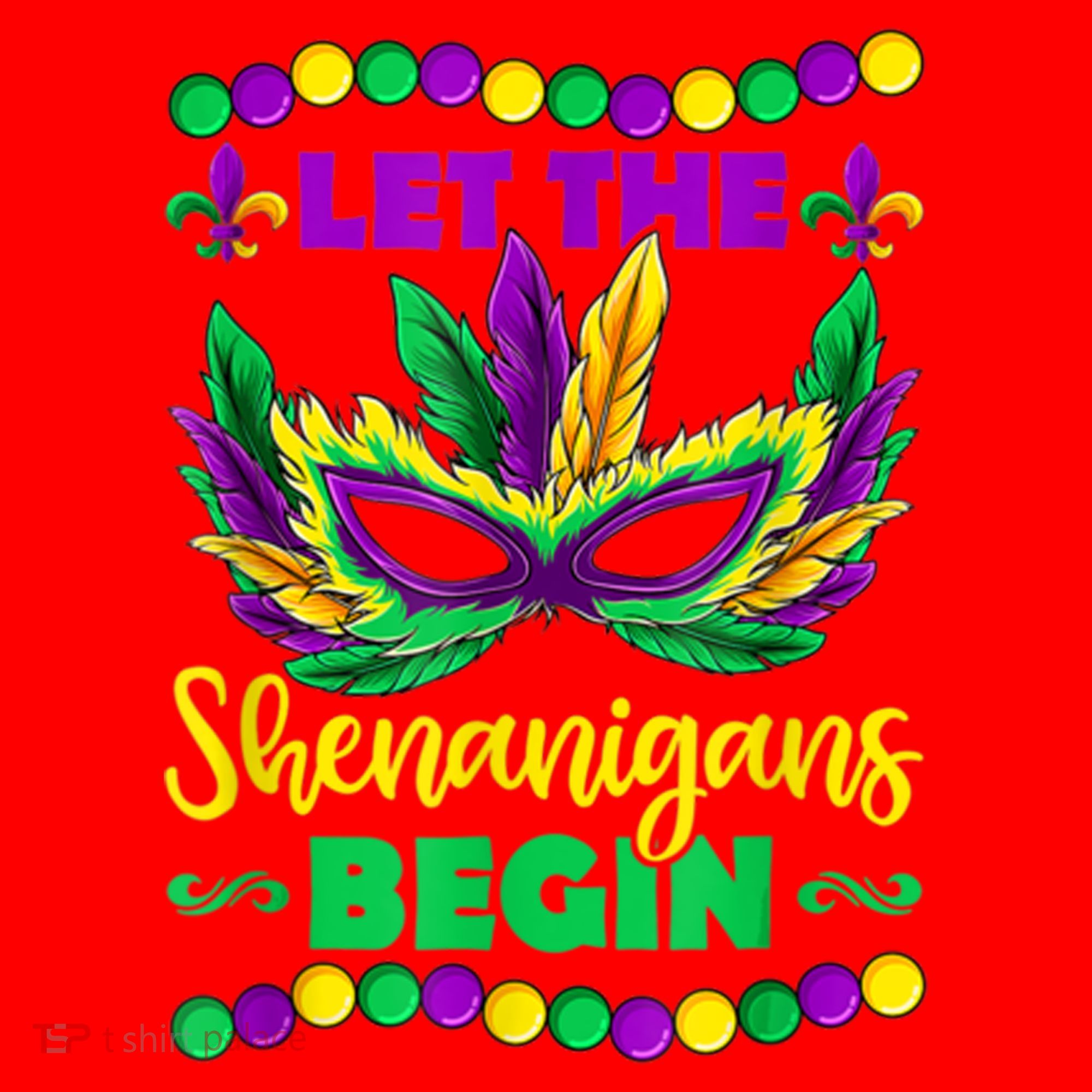 Let The Shenanigans Begin Mardi Gras Santa Hat