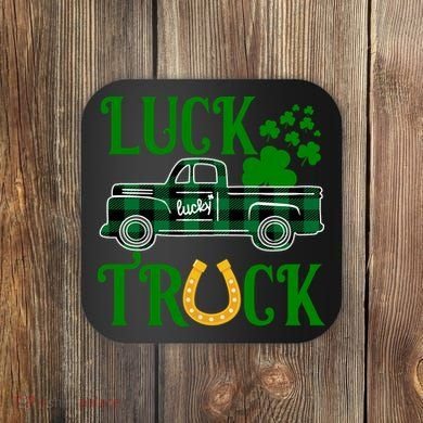 Luck Truck St Patrick's Day Festive Coaster